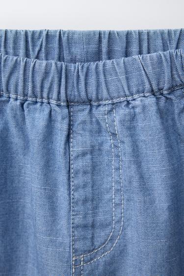 PANTALON DENIM BAGGY FLUIDE - Bleu moyen de Zara - Image 2