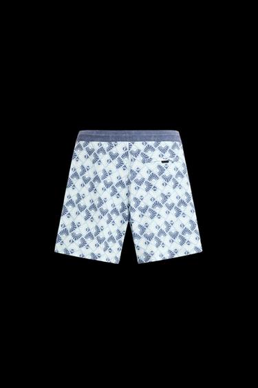 LONG GEOMETRIC PRINT SWIMMING TRUNKS - Sky blue by Zara