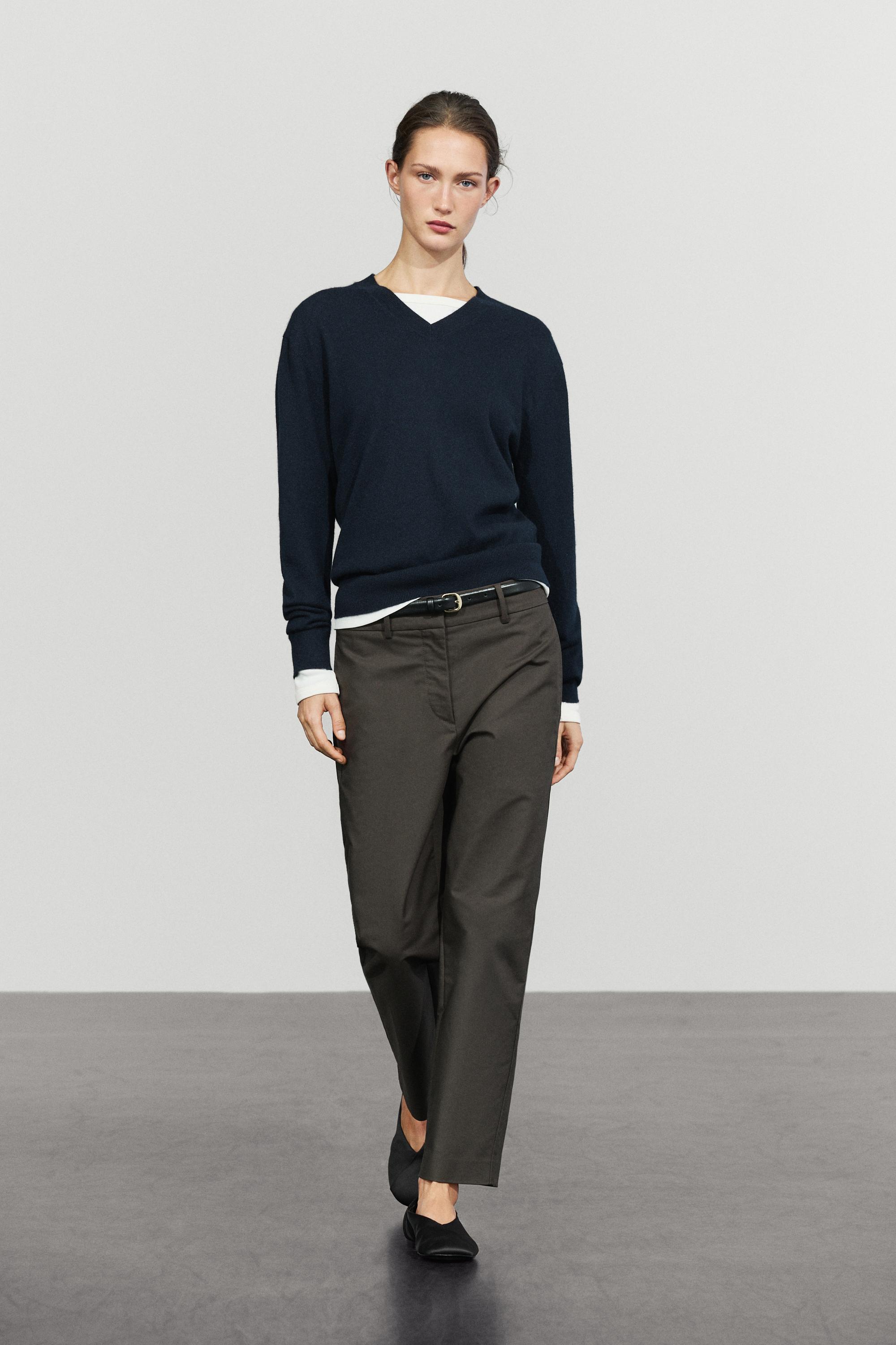 100% cotton carrot fit pants