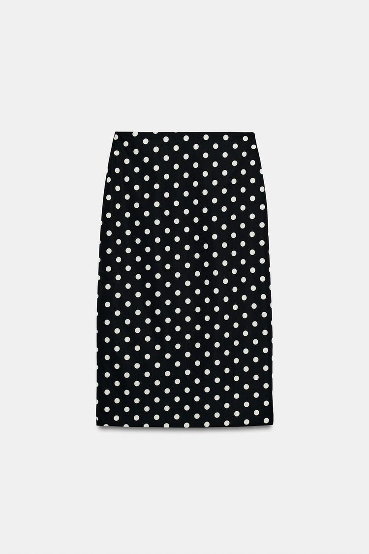 Falda midi de lunares de la colección ZW 7