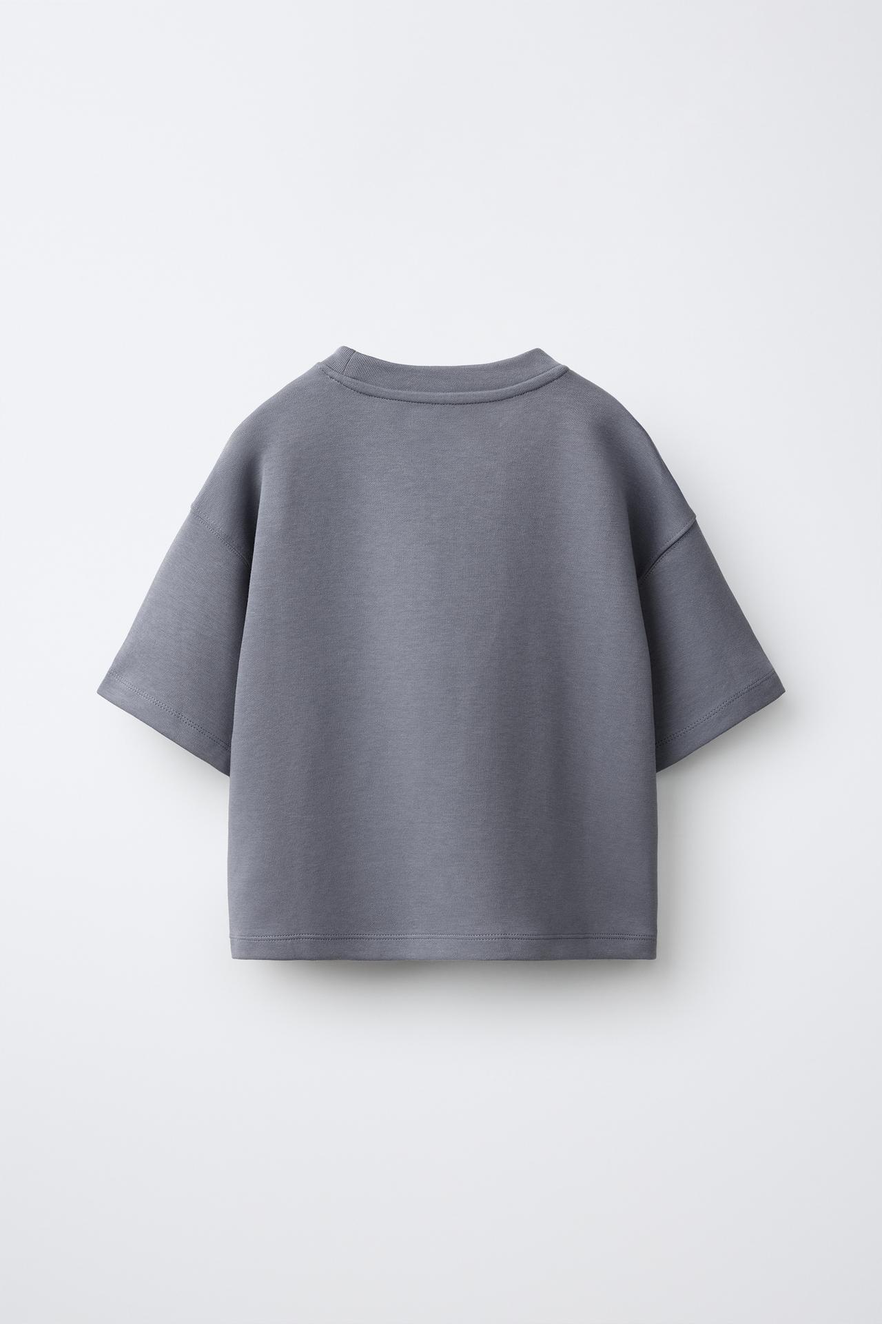 INTERLOCK PLAIN T-SHIRT — Blue