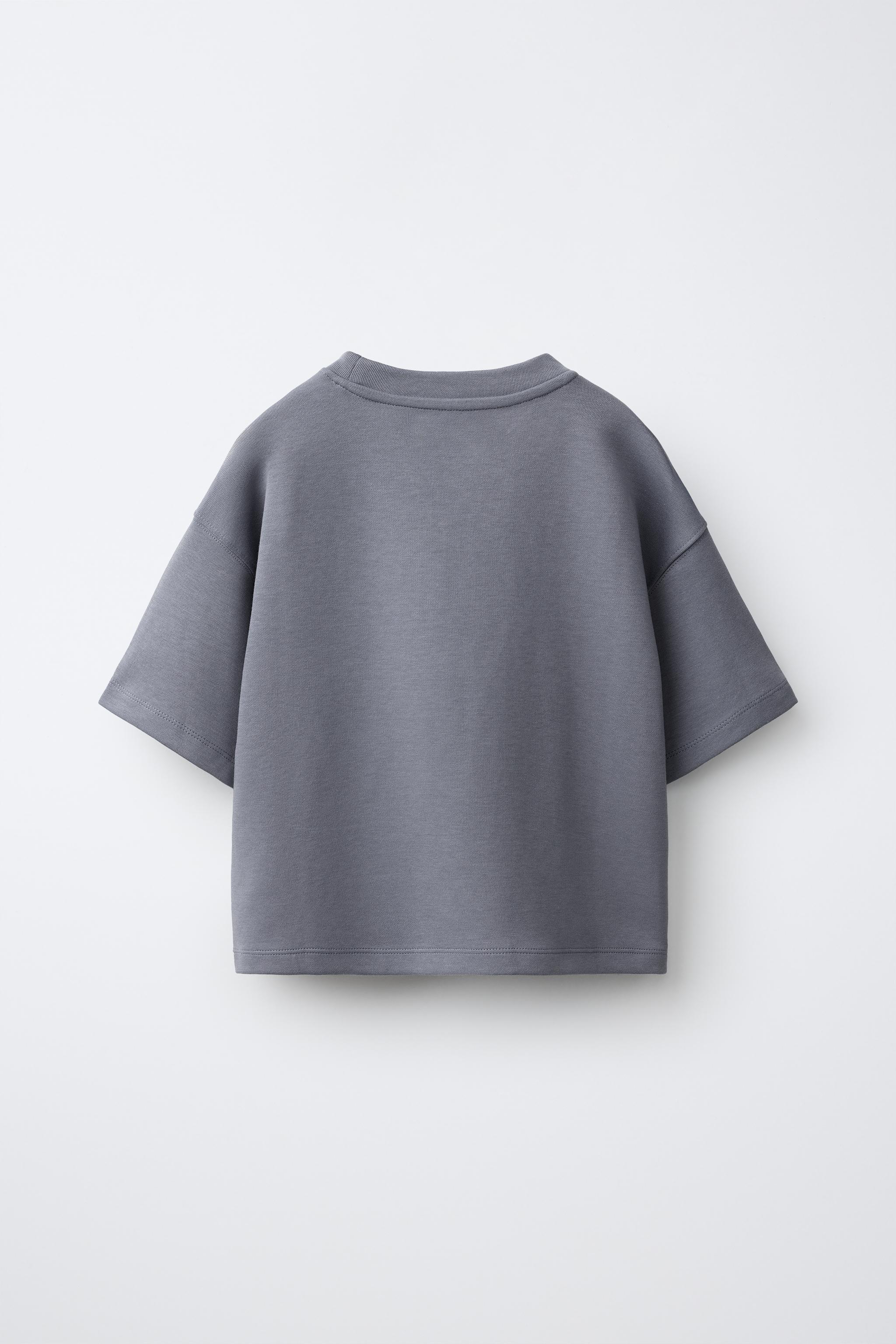 Детские футболки Zara INTERLOCK PLAIN T-SHIRT — фото 2