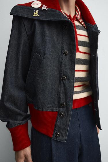 RIB DENIM JACKET HARRY LAMBERT FOR ZARA X DISNEY - Navy blue by Zara - Image 6