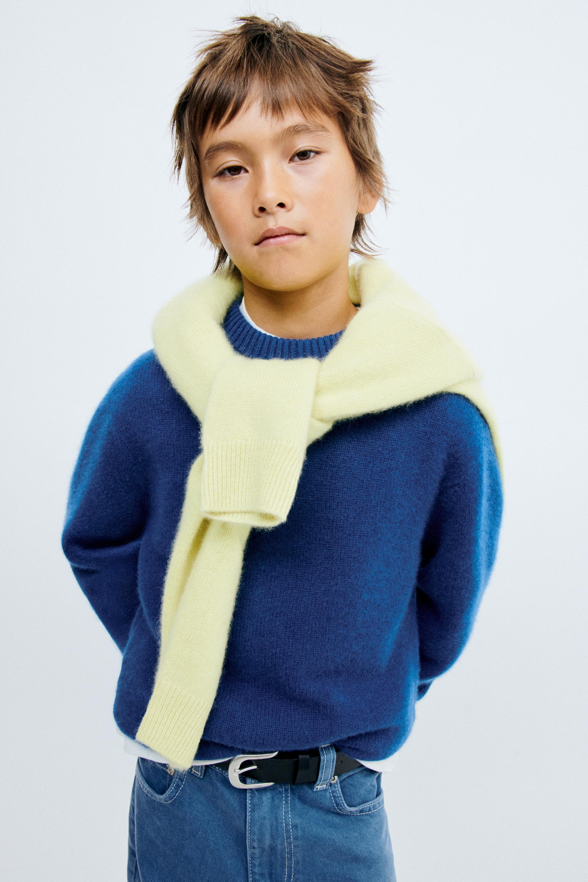 STORIESZ - 100% CASHMERE KNIT JUMPER — Bluish