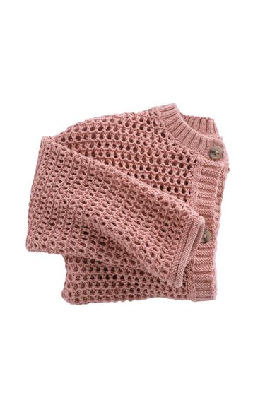 ZARA TIMELESS - GILET EN MAILLE COTON LIN - Rose moyen de Zara - Image 2