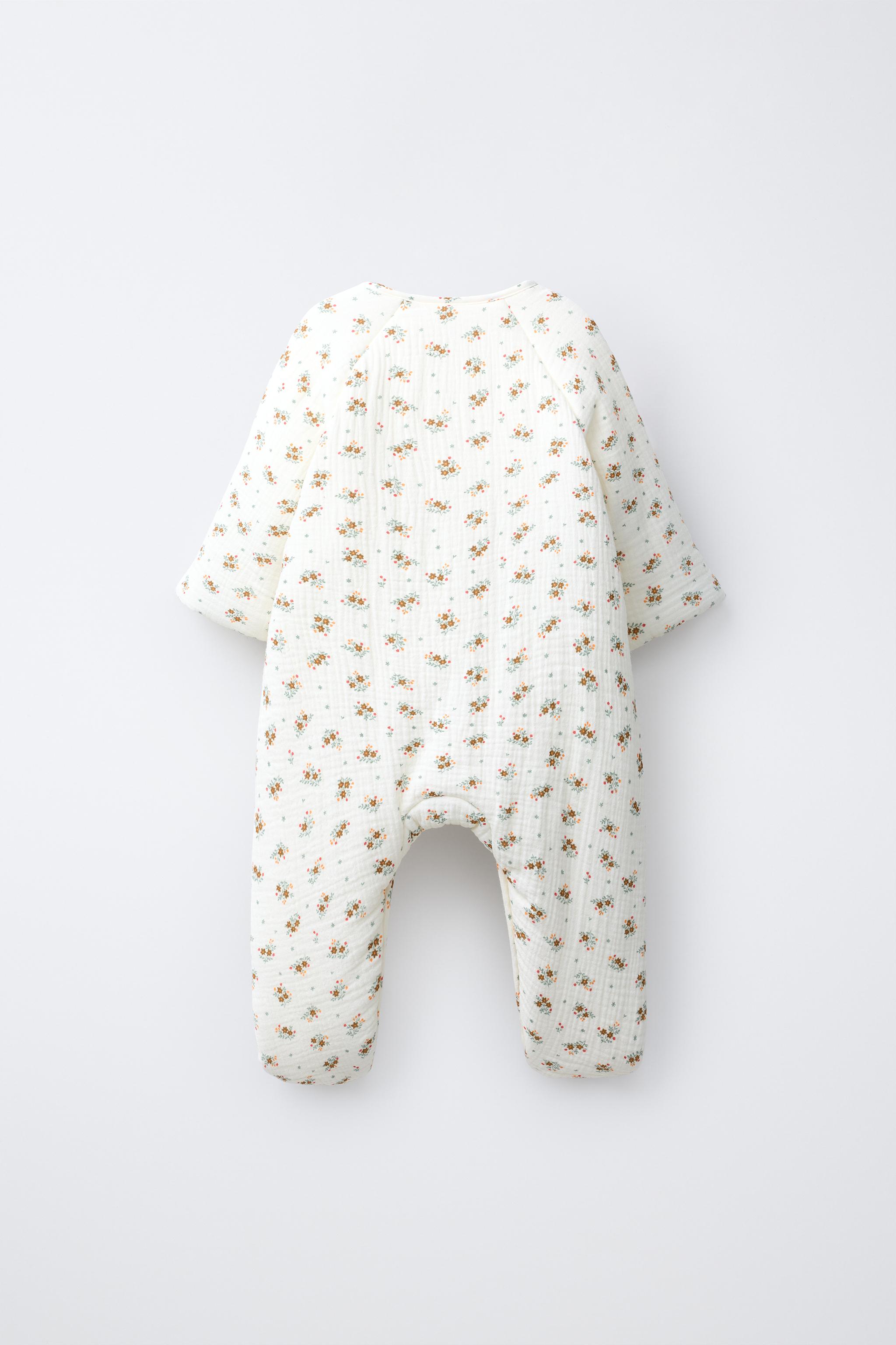 Детские комбинезоны Zara QUILTED FLORAL PRINT JUMPSUIT — фото 2