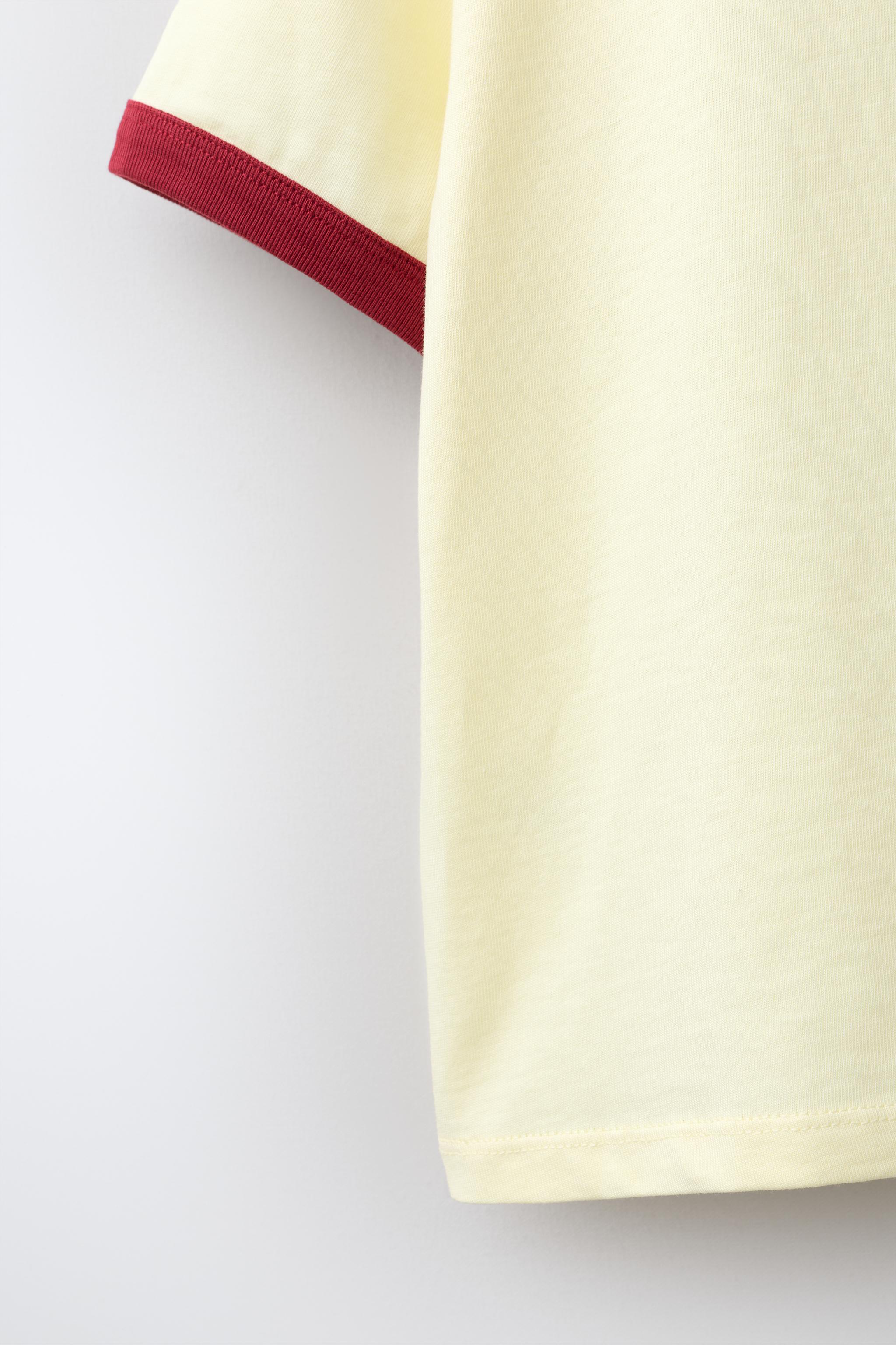 CONTRAST PIPING T-SHIRT