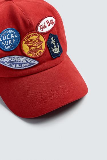 CONTRAST PATCH CAP - Red by Zara - Image 5