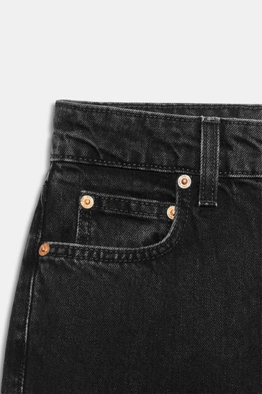 JEANS TRF MOM FIT TIRO ALTO - Negro de Zara