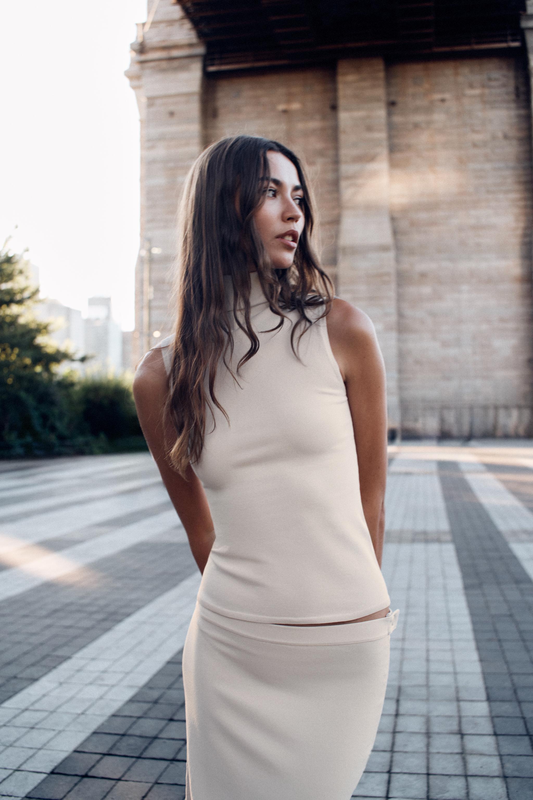 KNIT MIDI SKIRT