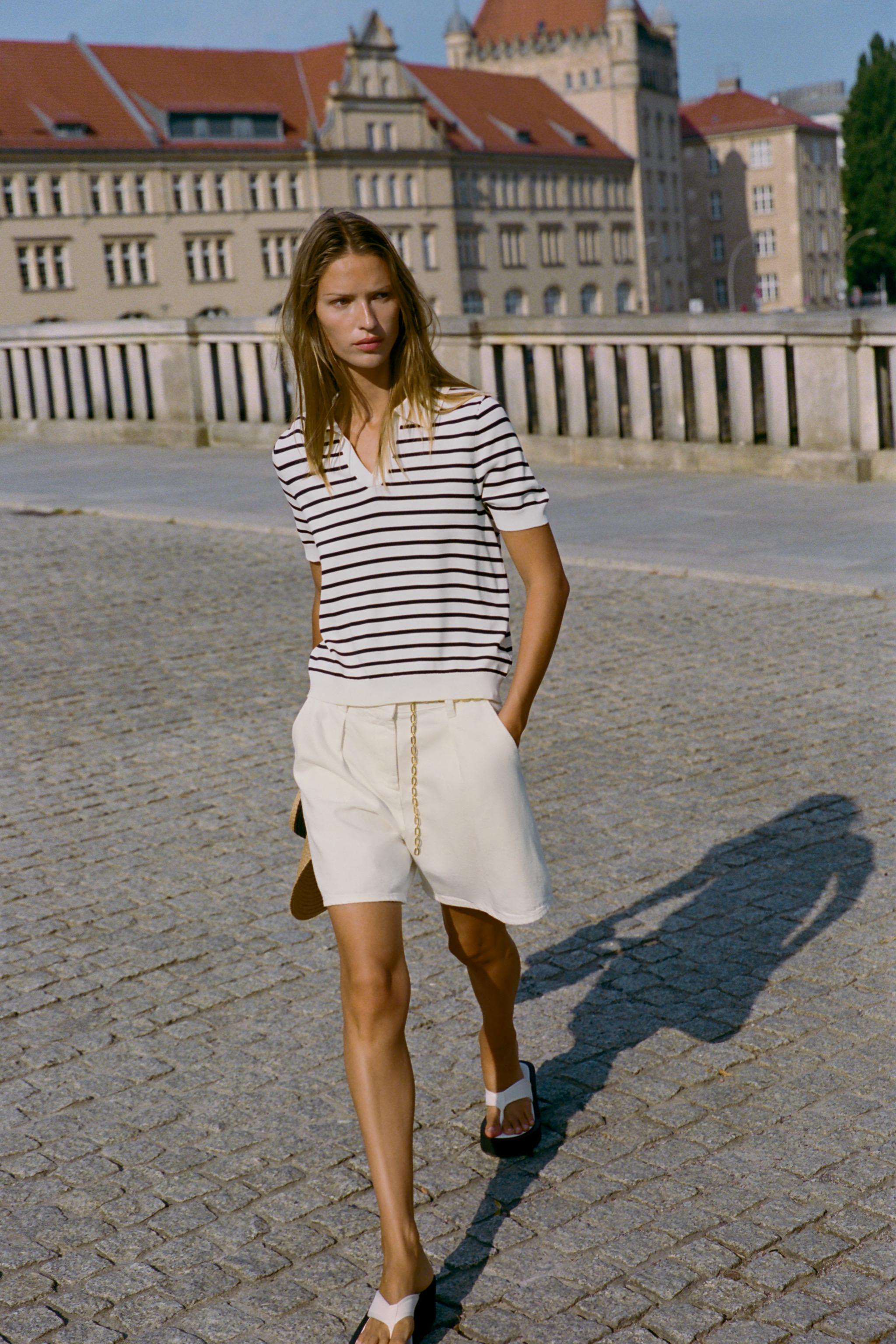 SHORT Z1975 EN DENIM AVEC CEINTURE CHAÎNE