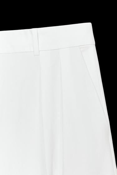 PANTALÓN PINZAS EFECTO TÉCNICO ZW COLLECTION - Blanco roto de Zara