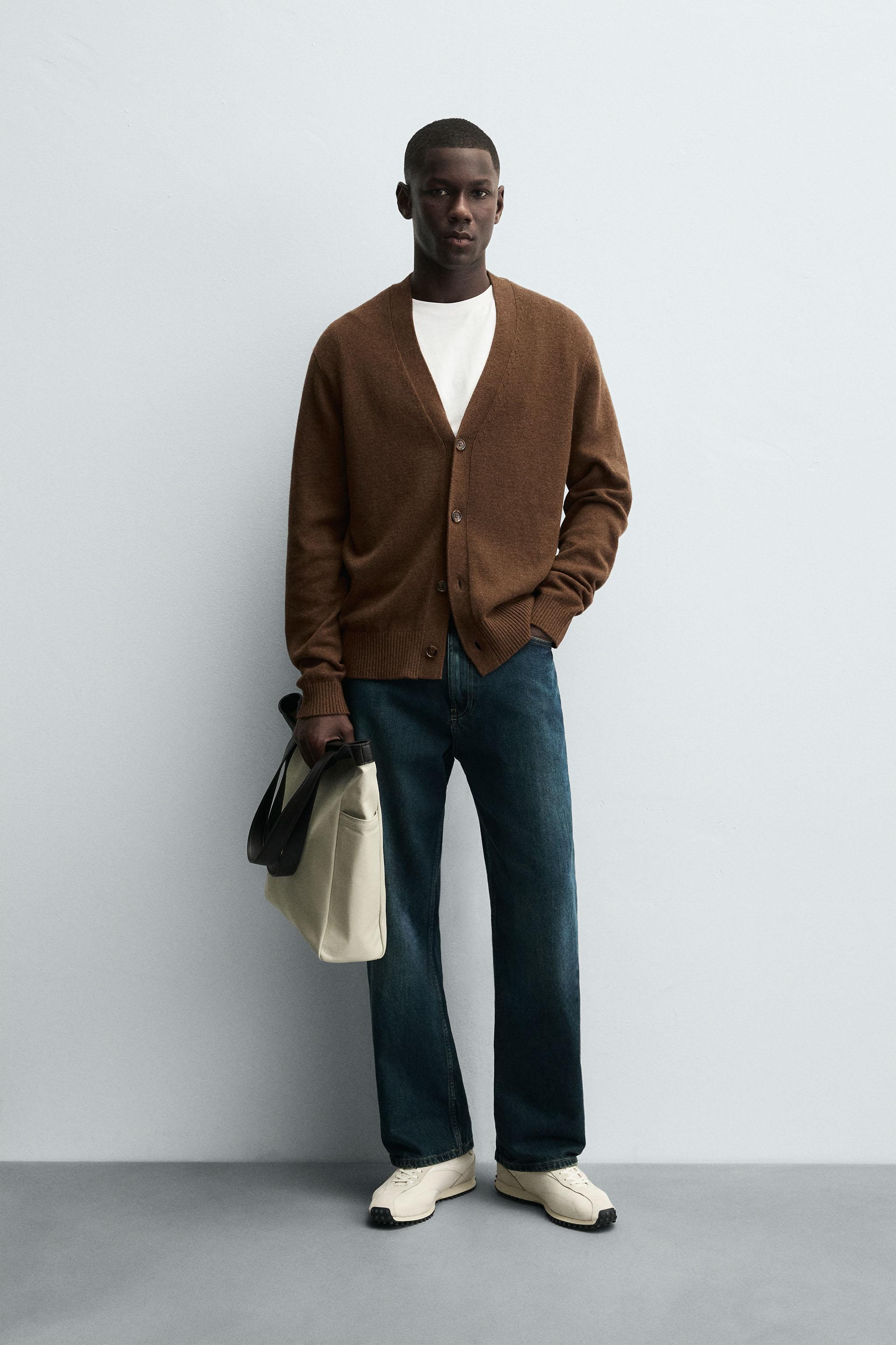 ZARA ORIGINS コットン・カシミヤ　カーディガン L イタリア製 ZARA ORIGINS コットン・カシミヤ カーディガン L イタリア製