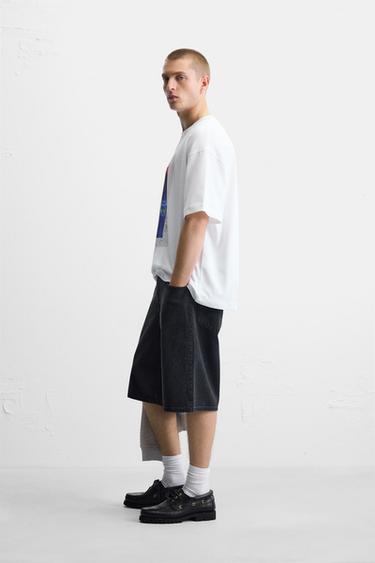 PRINTED PATCH T-SHIRT - White by Zara - Image 3