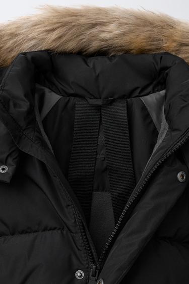 LONG WATER-REPELLENT AND WIND-RESISTANT FEATHER DOWN PUFFER JACKET - Black by Zara - Image 8