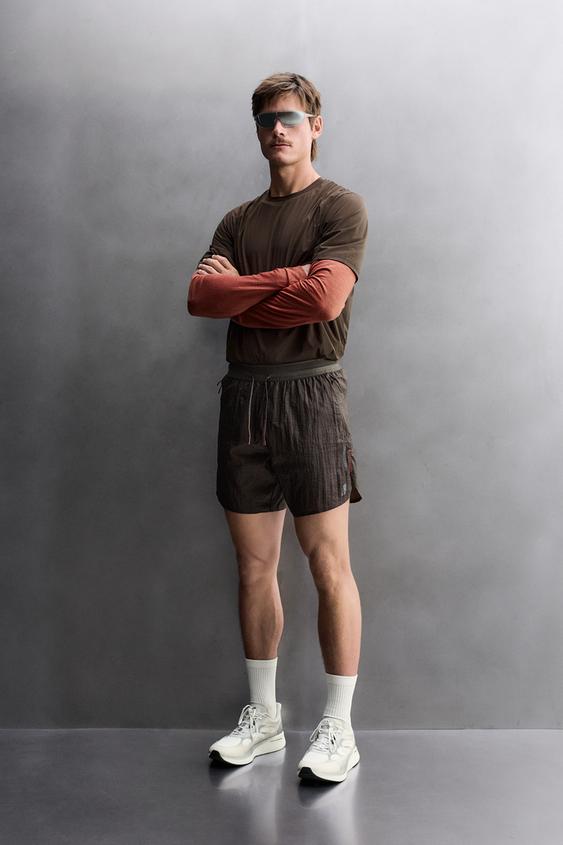 RIDAR© x ZARA RUNNING SHORTS - Brown by Zara - Image 0