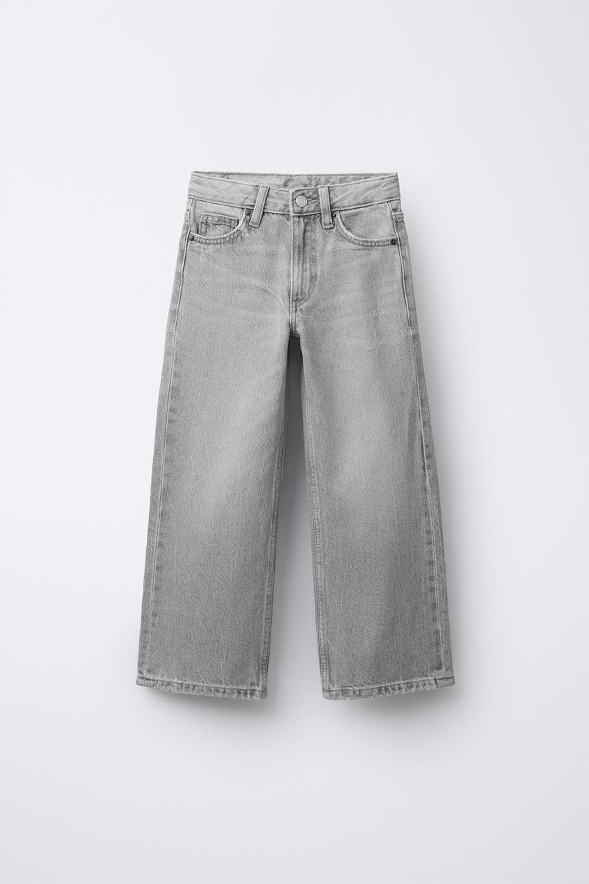 ワイドレッグデニムパンツ - グレー | ZARA Japan / 日本