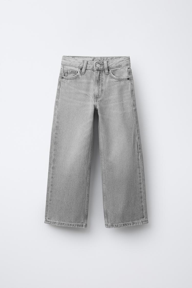 JEANS WIDE LEG Cinzento ZARA Portugal - Main Image