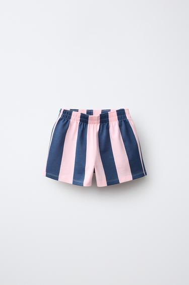 Zara STRIPED SHORTS - Pastel pink - Image 0