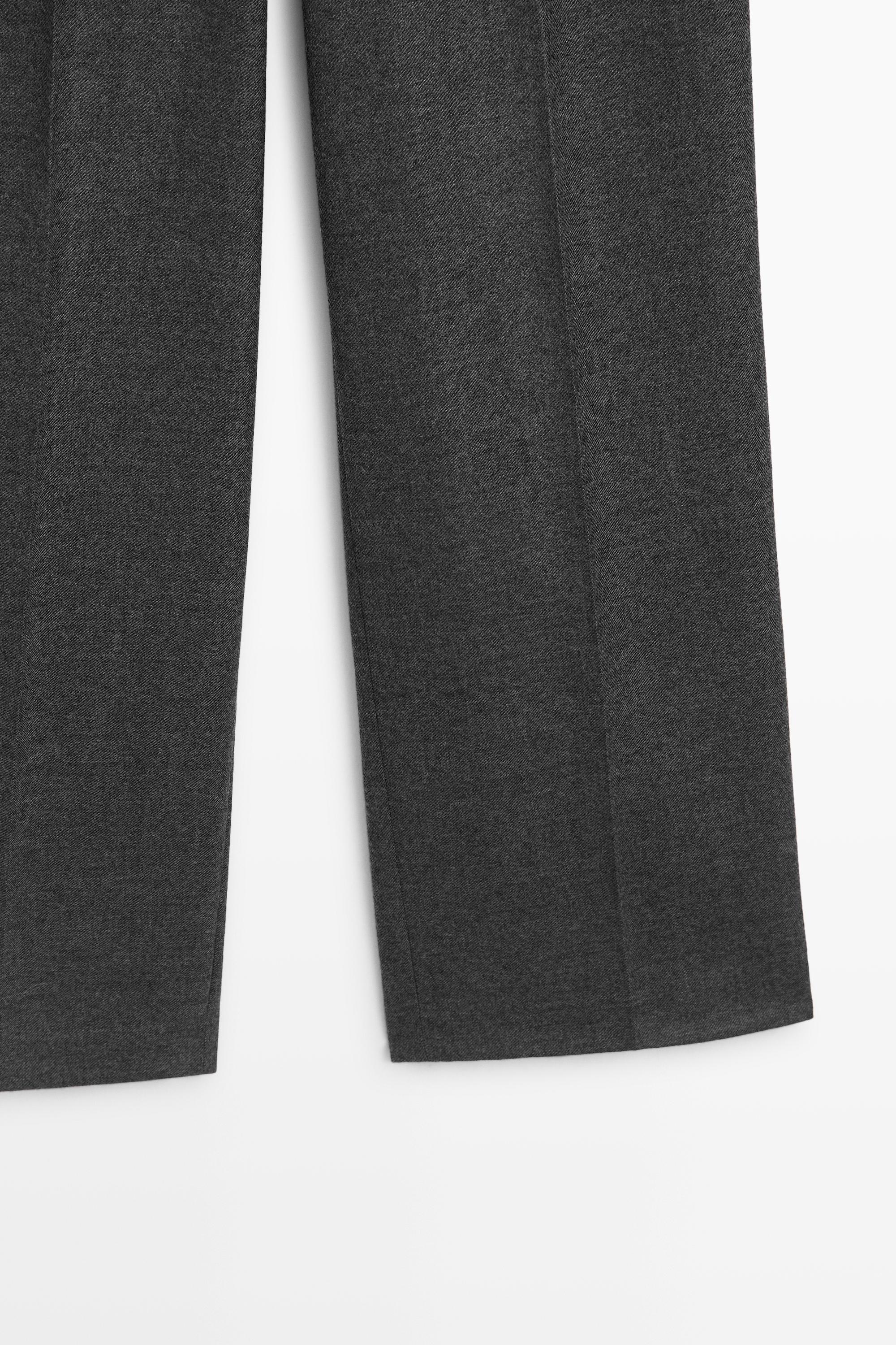 Pantalon de costume en flanelle 100 % laine