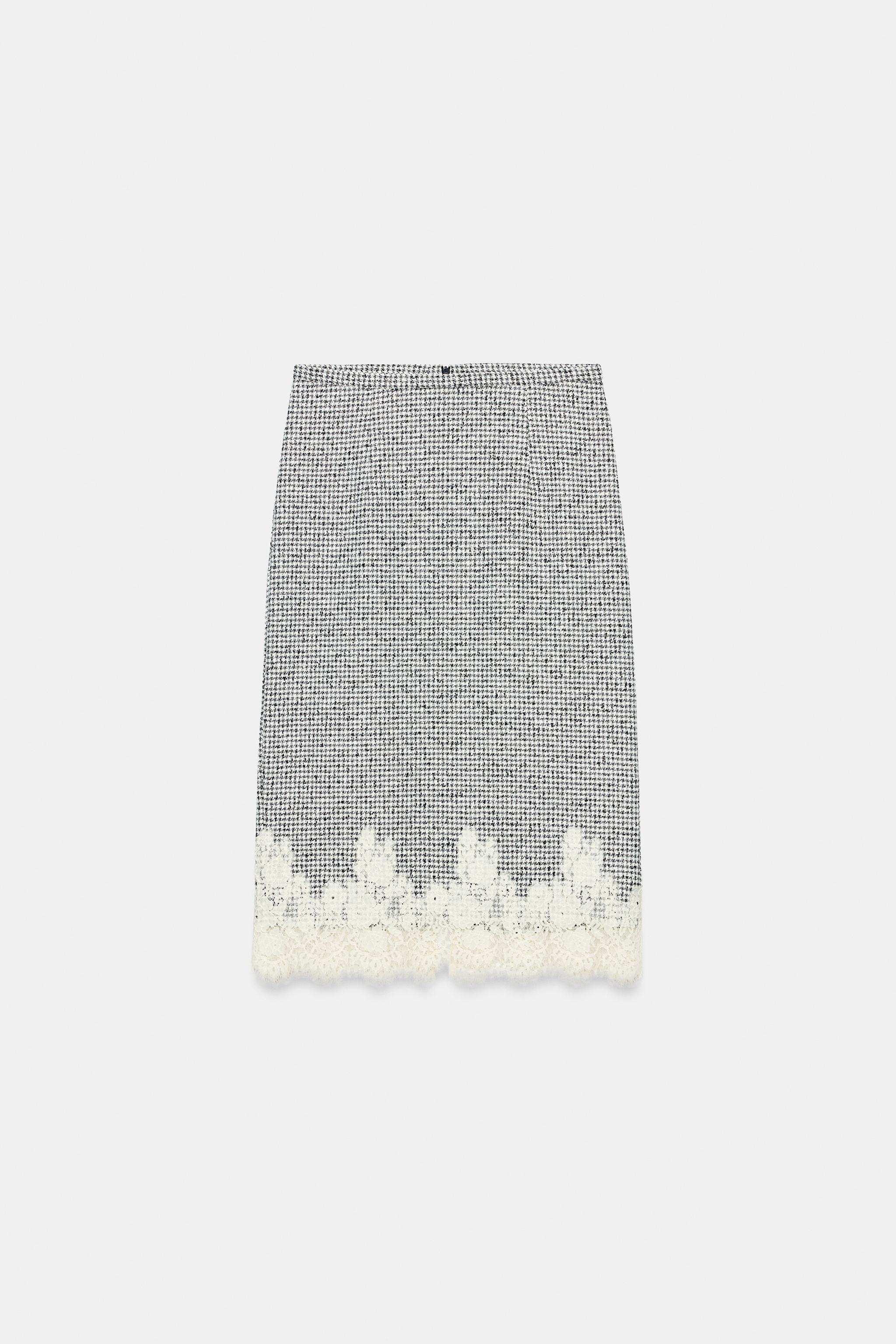 COMBINED LACE MIDI SKIRT