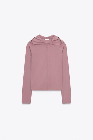 Zara DUKSERICA OD POLIAMIDA – ružičasto-ljubičasta