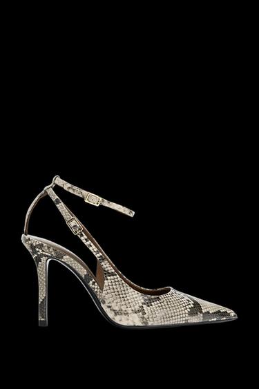 ZAPATO DESTALONADO ESTAMPADO ANIMAL - Serpiente de Zara - Imagen 0