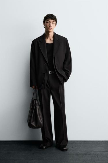 DETACHABLE LAPEL BLAZER SUIT - Black by Zara