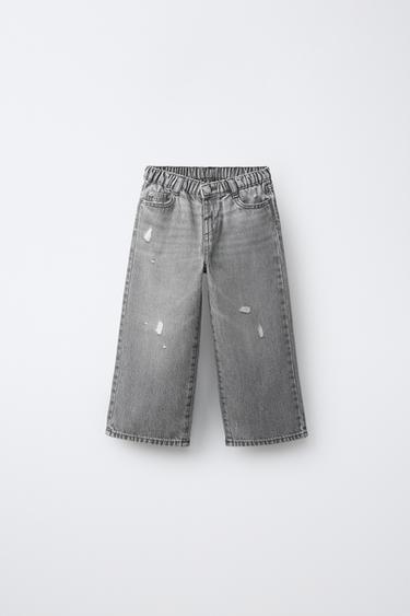 Jeans de pierna ancha con estrellas y corazones