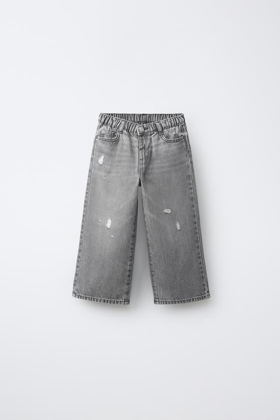 WIDE-LEG STAR AND HEART JEANS - Grey by Zara - Image 0