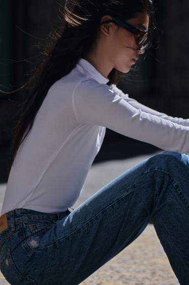 HIGH NECK T-SHIRT - White by Zara - Image 2