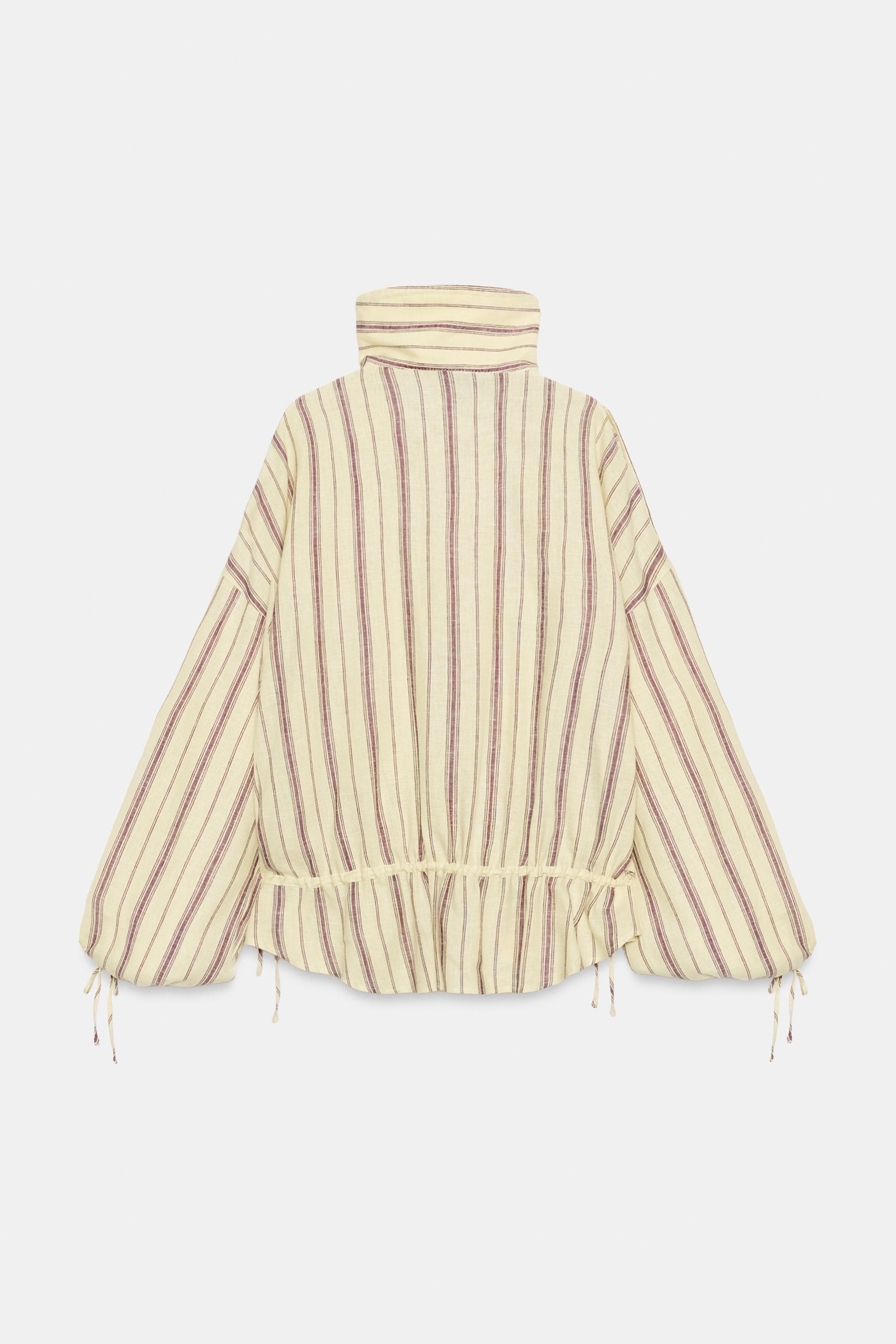 VESTE EN LIN À RAYURES
