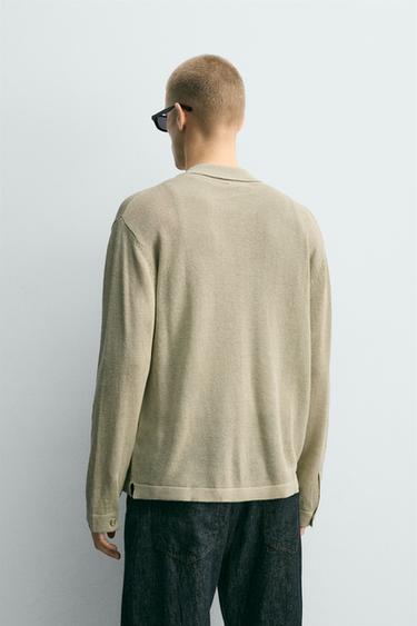 REGULAR FIT KNIT SHIRT - Light green by Zara - Image 2