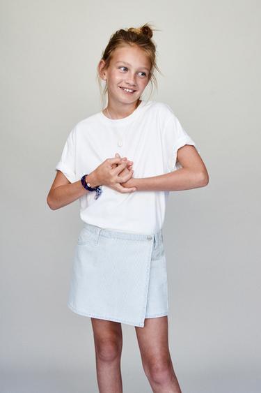 STRIPED BERMUDA SKIRT - striped by Zara