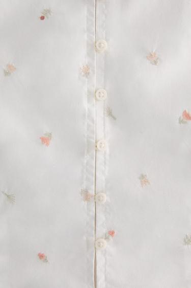 TOP COTON BRODERIES LYS - Blanc de Zara - Image 3
