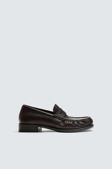 MOCASÍN PIEL LIMITED EDITION - Tostado oscuro de Zara - Imagen 0