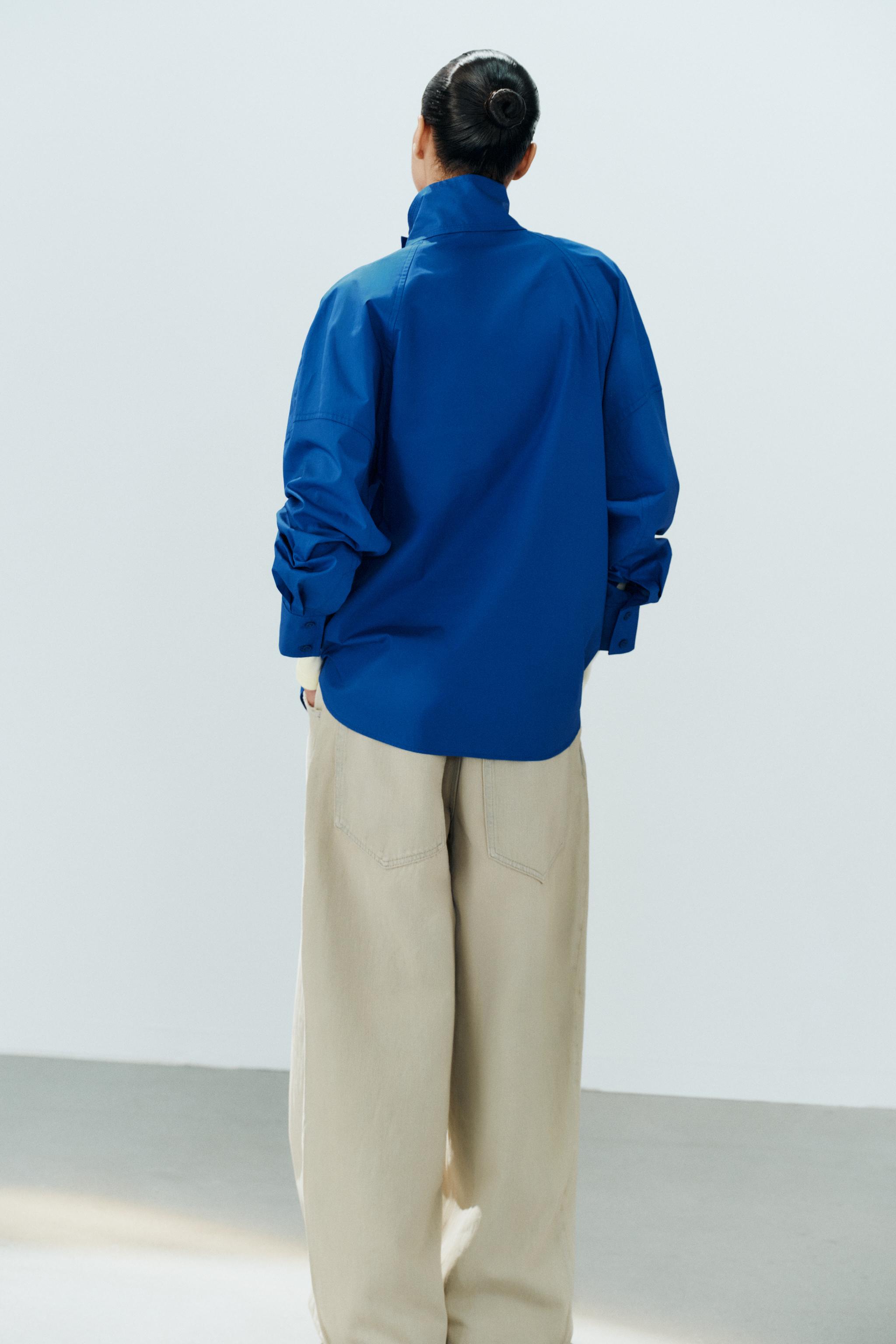 Zara OVERSIZE HIGH-NECK SHIRT — фото 4