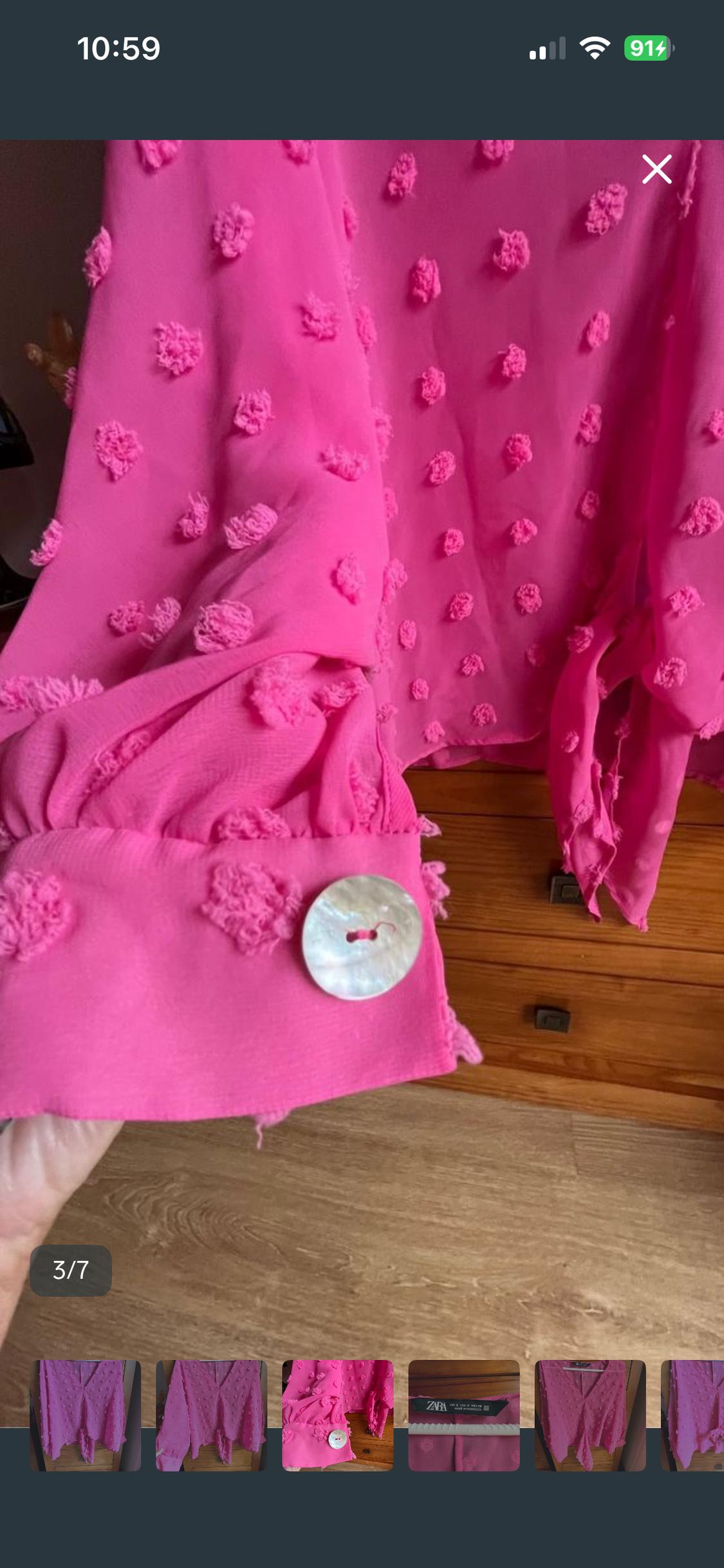 BLUSA CON DETALLE PARA HACER LAZO O NUDO DELANTERO - Image 3