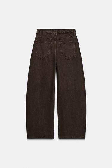JEAN TRF BAGGY BARREL TAILLE BASSE - Marron de Zara - Image 6