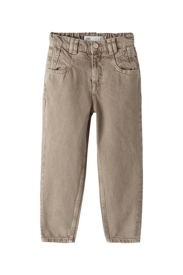 GARMENT-DYE MOM-FIT TROUSERS