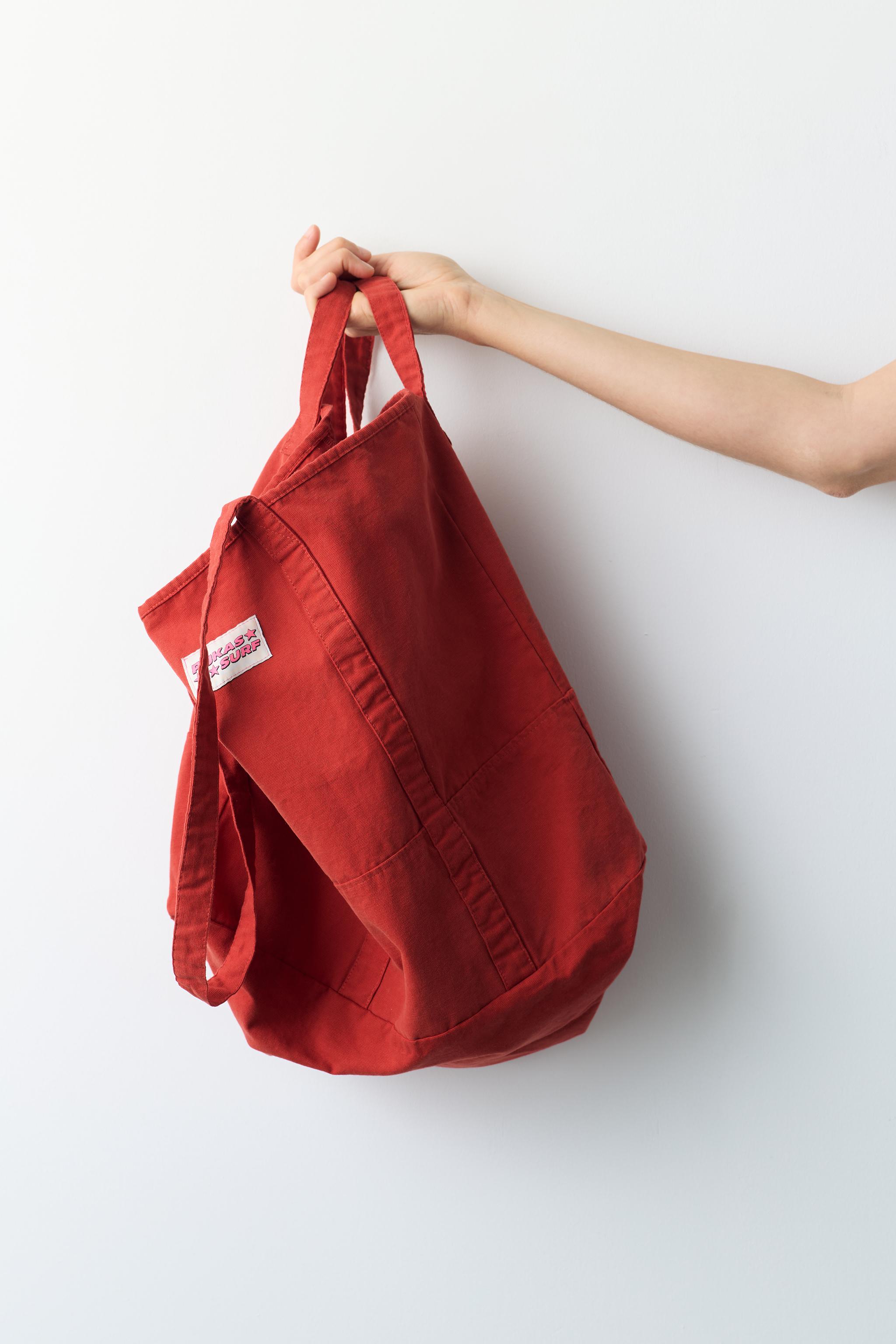 PUKAS SURF TOTE BAG — Red