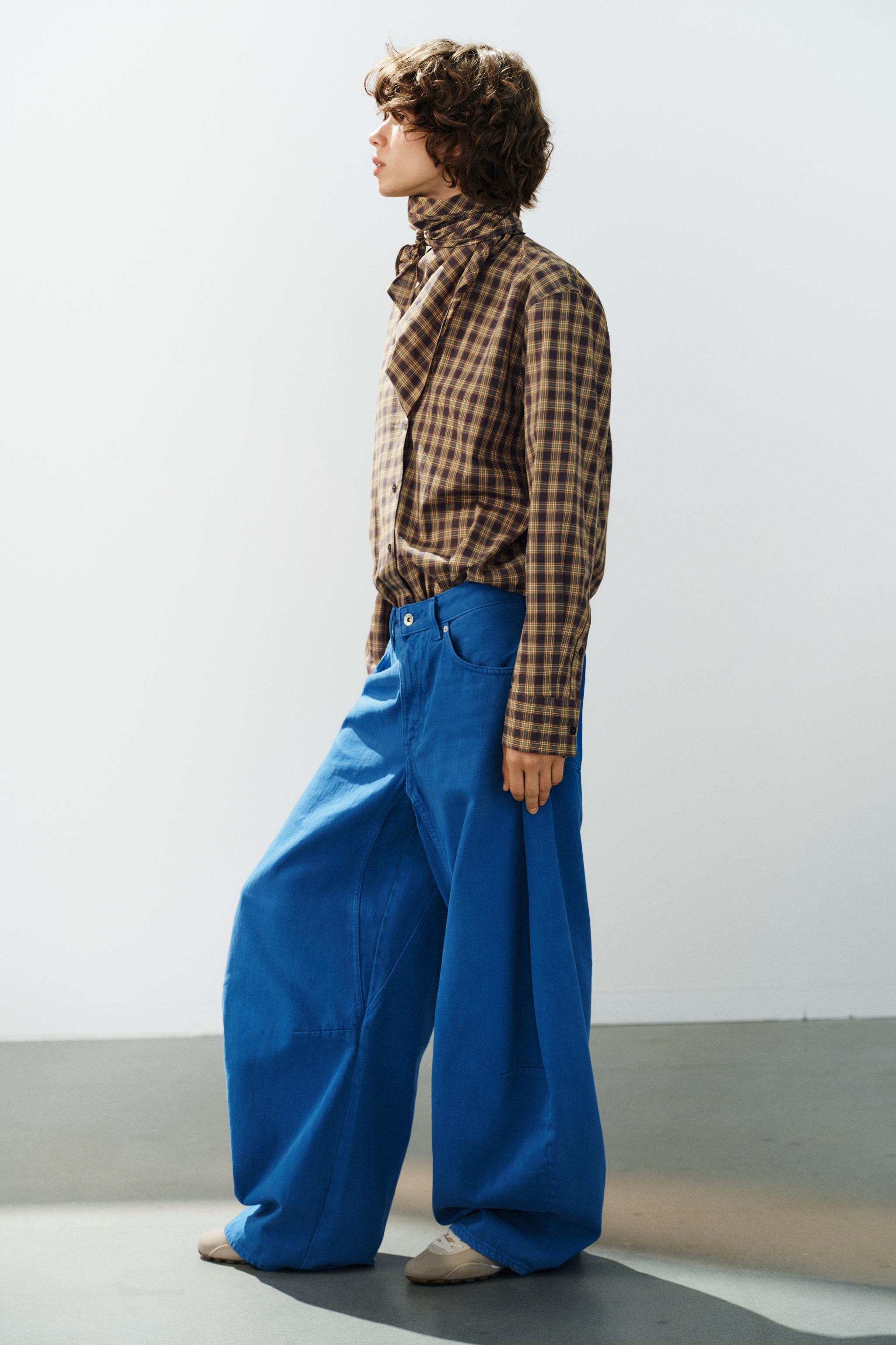 Zara Trf Orta Bel Balon Jean görsel 5