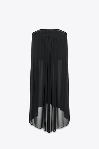 ZW COLLECTION BANDEAU LONG TOP - Black by Zara - Image 7
