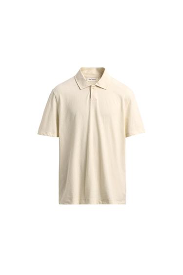 POLO REGULAR FIT ALGODÓN - LINO - Crudo de Zara