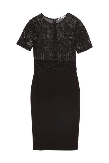 CONTRAST LACE DRESS