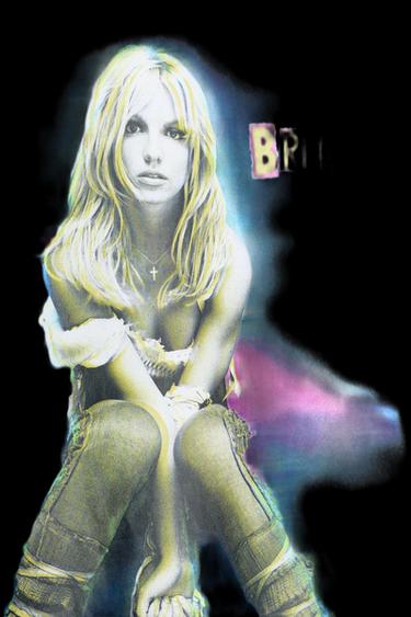 ©BRITNEY SPEARS FADED-EFFECT T-SHIRT - Anthracite grey by Zara