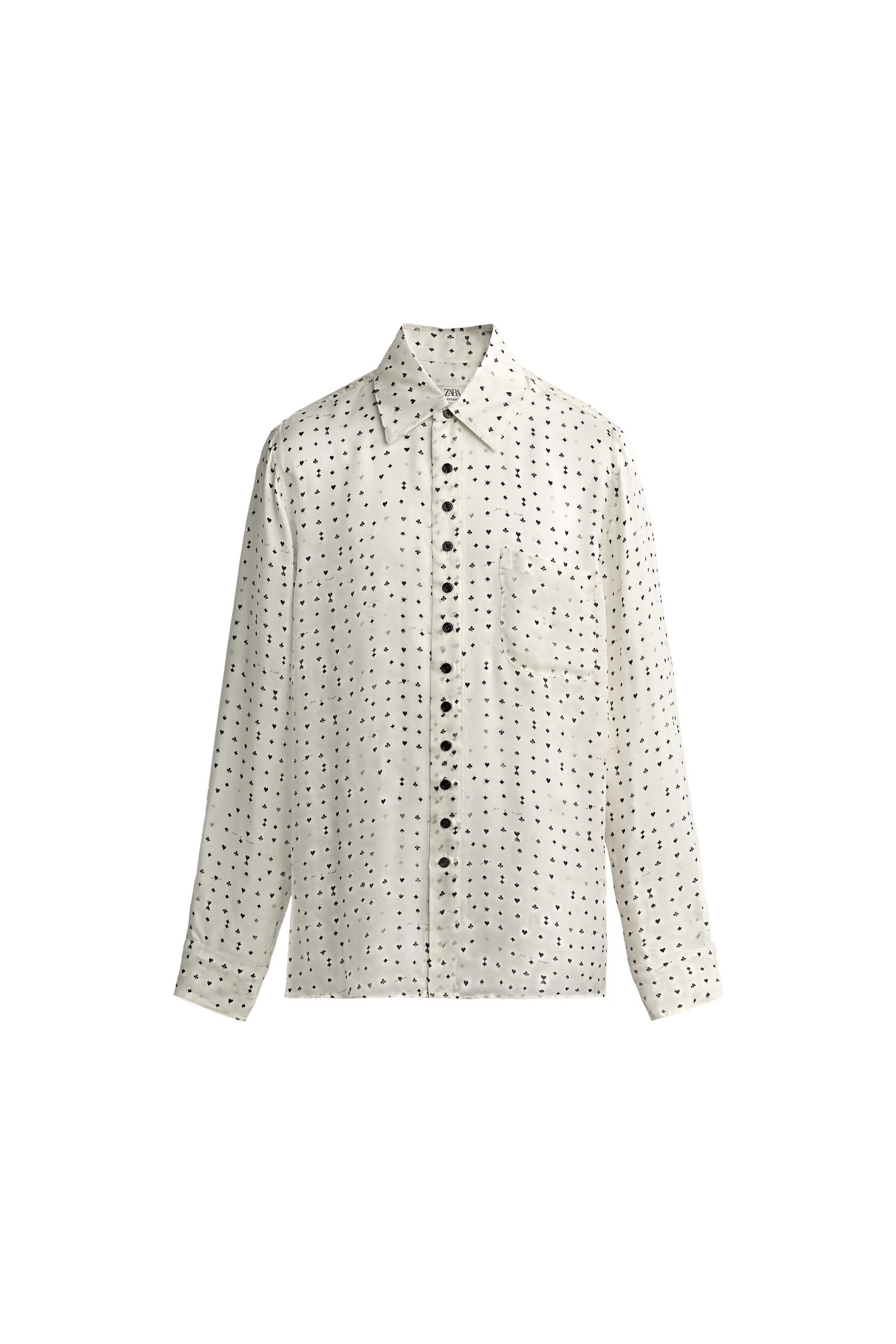 CAMISA 100% CUPRO ESTAMPADO NAIPES