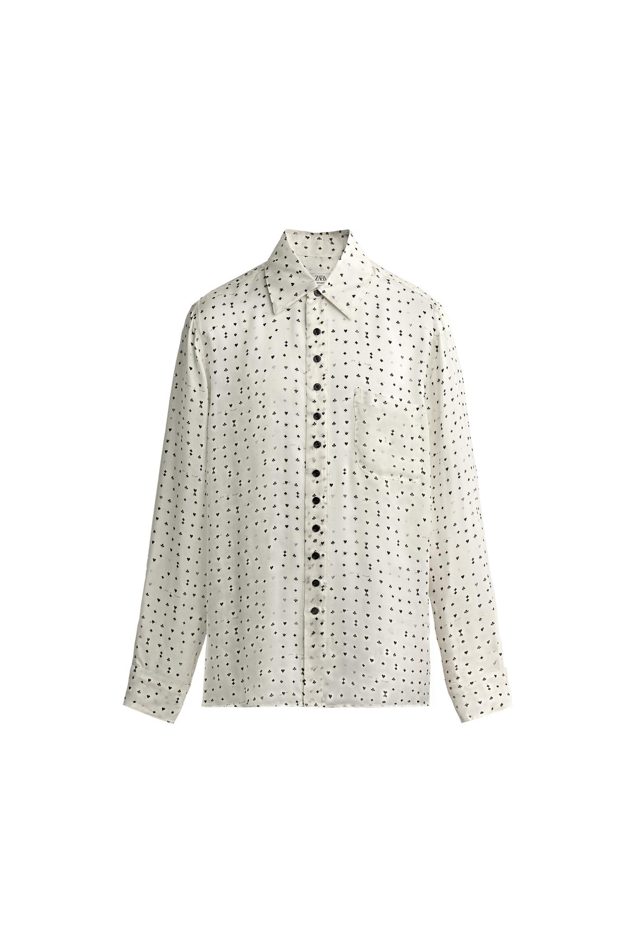 100% CUPRO PLAYING CARD PRINT SHIRT