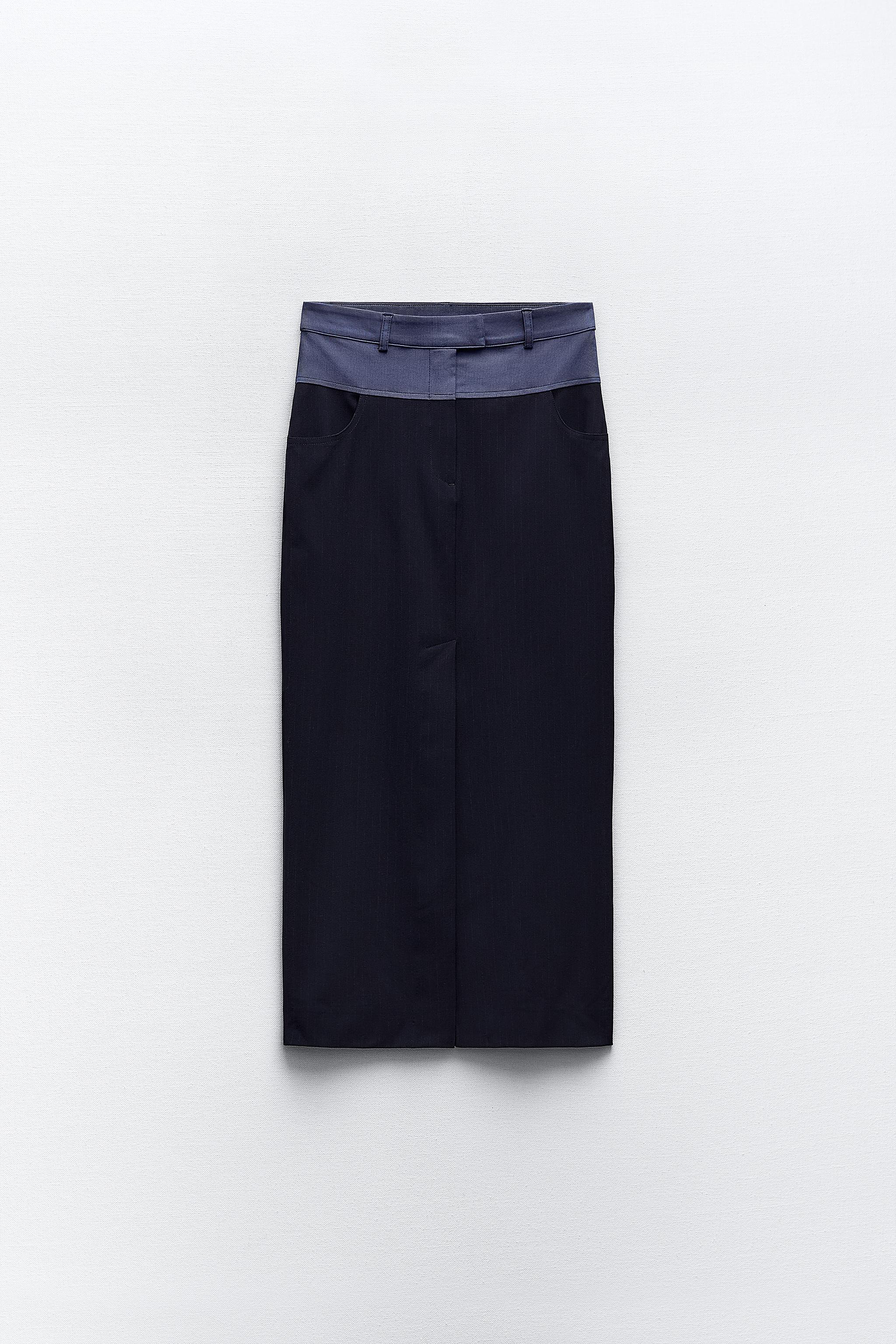 Pencil skirt 2025 zara navy