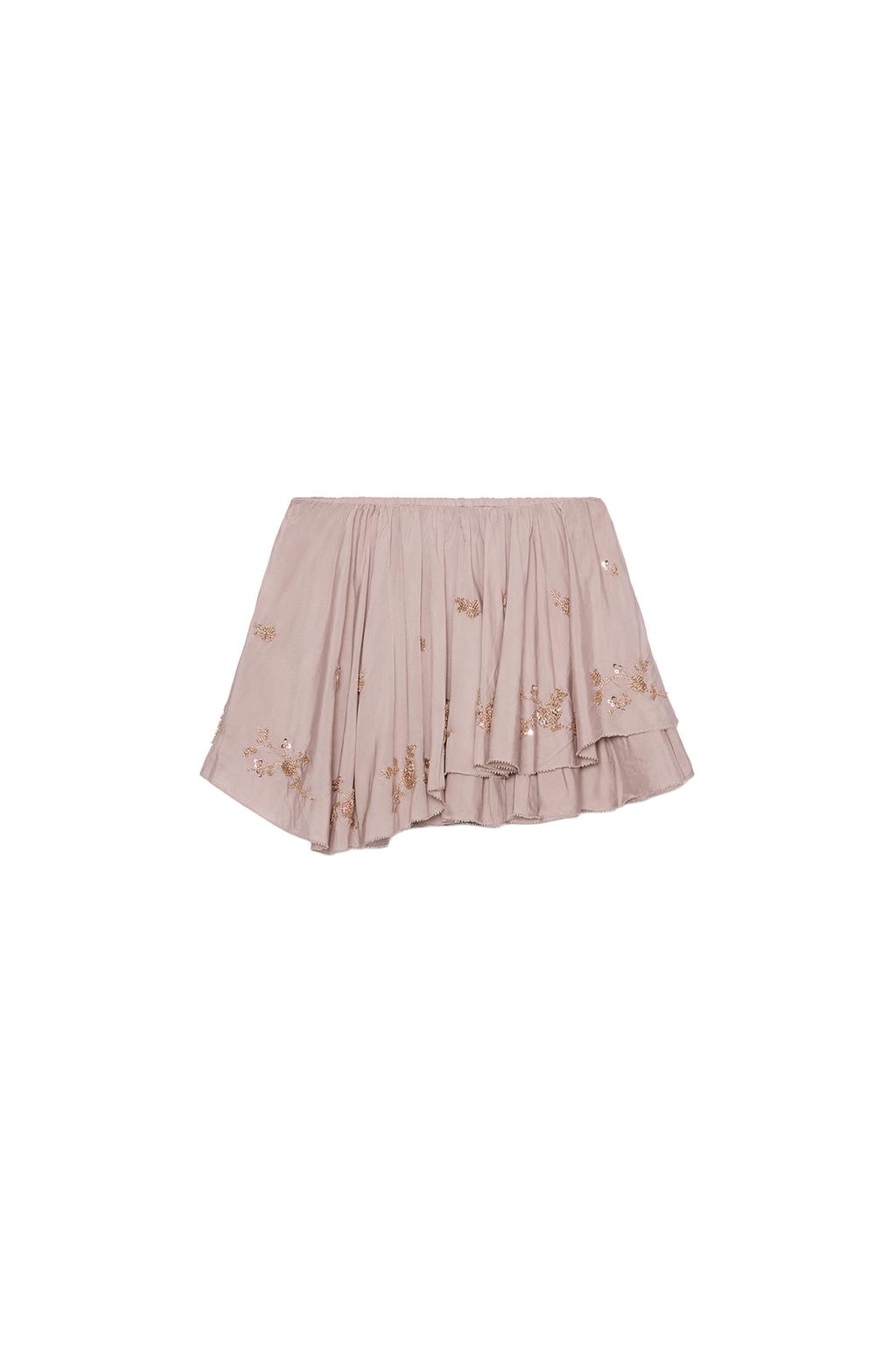 RUFFLED BEADED MINI SKIRT - image 3